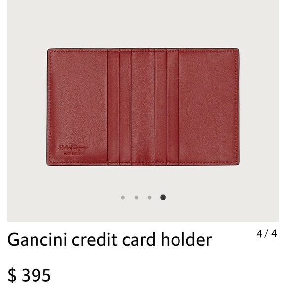 Ferragamo Black Leather Credit Card Wallet - Picture 8 of 8